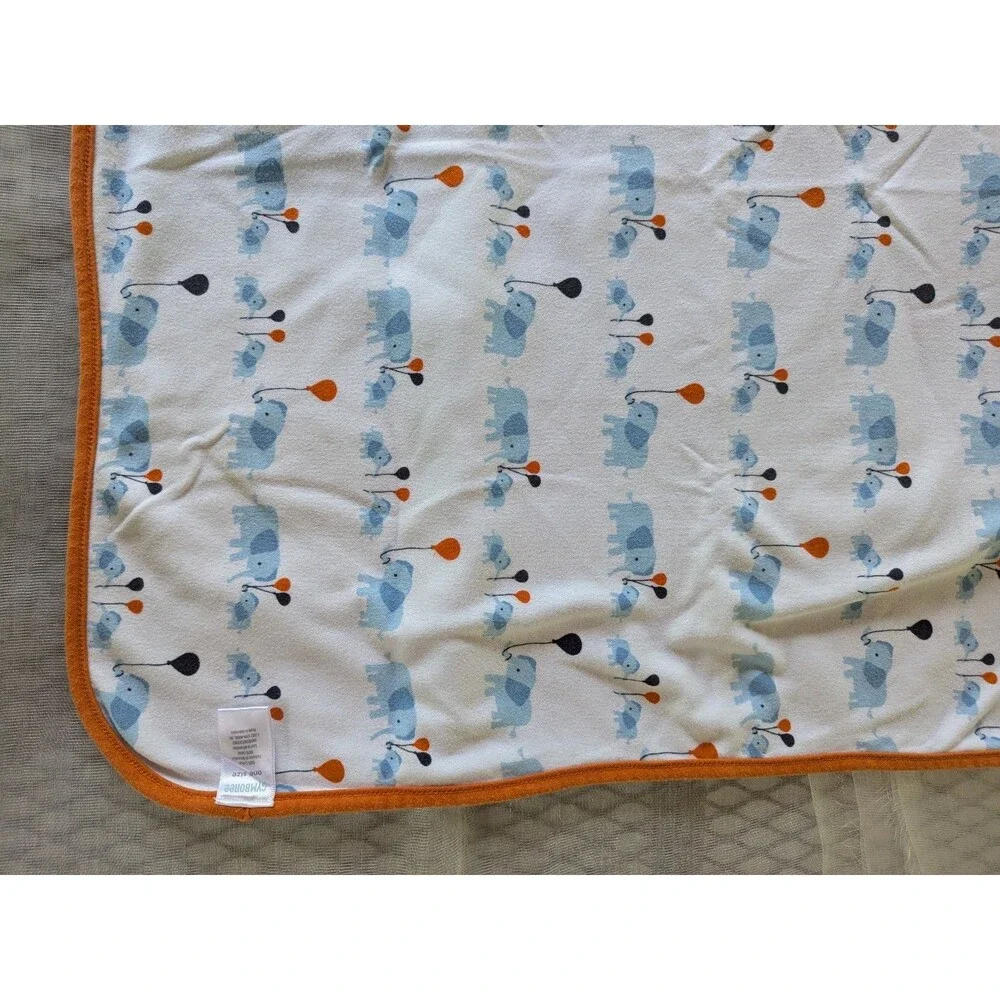Gymboree 2013 Little Peanut Navy Blue Elephant Blanket Layette Baby Boys Balloon